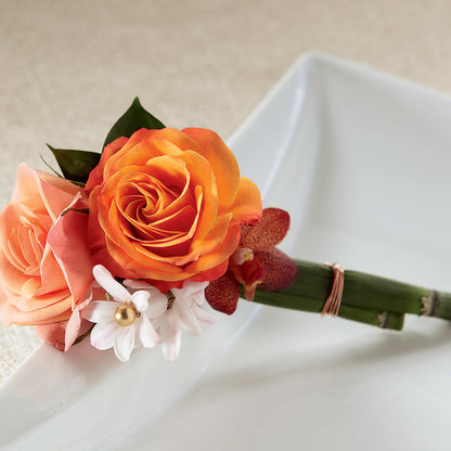 Sunset Dream Boutonniere –  Lumaya Florals, Rock Hill SC